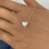Romantic Necklace 1.5 ct TCW , Solid Gold 14k