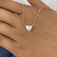 Romantic Necklace 1.5 ct TCW , Solid Gold 14k