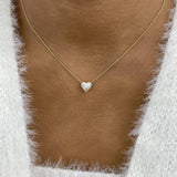 Romantic Necklace 1.5 ct TCW , Solid Gold 14k