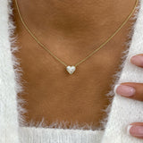Romantic Necklace 1.5 ct TCW , Solid Gold 14k