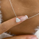 Romantic Necklace 2 ct TCW , Solid Gold 14k