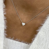 Romantic Necklace 2 ct TCW , Solid Gold 14k