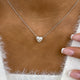 Romantic Necklace 2 ct TCW , Solid Gold 14k