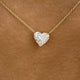 Romantic Necklace 2 ct TCW , Solid Gold 14k