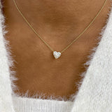 Romantic Necklace 2 ct TCW , Solid Gold 14k