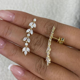 Chandelier Drop Earrings 2.1 ct TCW , Solid Gold 14k