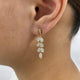Chandelier Drop Earrings 3.9 ct TCW , Solid Gold 14k