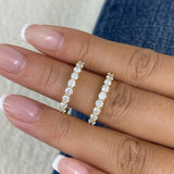 Inside-Out Clicker Huggie Earrings 2.6 ct TCW , Solid Gold 14k