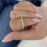 Stackable Band Ring 0.4 ct TCW , Solid Gold 14k