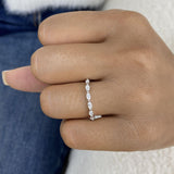 Stackable Band Ring 0.4 ct TCW , Solid Gold 14k