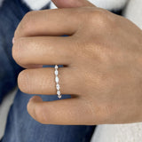 Stackable Band Ring 0.4 ct TCW , Solid Gold 14k