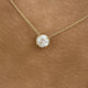 Formal Necklace 1 ct TCW , Solid Gold 14k