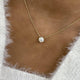 Formal Necklace 1 ct TCW , Solid Gold 14k