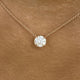 Formal Necklace 1 ct TCW , Solid Gold 14k