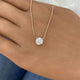 Formal Necklace 1 ct TCW , Solid Gold 14k