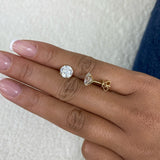 Solitaire Stud Earrings 4 ct TCW , Solid Gold 14k