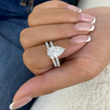 Astrielle Bridal Set Rings Set 3.9ct TCW, White Gold 14K