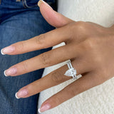 Astrielle Bridal Set Rings Set 3.9ct TCW, White Gold 14K
