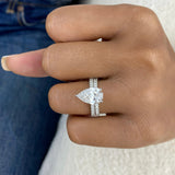 Astrielle Bridal Set Rings Set 3.9ct TCW, White Gold 14K