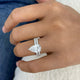 Astrielle Bridal Set Rings Set 3.9ct TCW, White Gold 14K