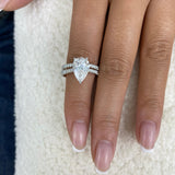 Astrielle Bridal Set Rings Set 3.9ct TCW, White Gold 14K