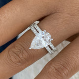 Astrielle Bridal Set Rings Set 3.9ct TCW, White Gold 14K