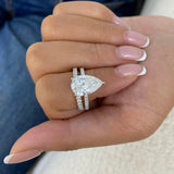 Unityx Bridal Set Rings Set 4.8ct TCW, White Gold 14K