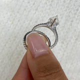 Unityx Bridal Set Rings Set 4.8ct TCW, White Gold 14K