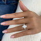 Klyra Engagement Ring 4.2ct TCW, White Gold 14K