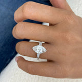 Klyra Engagement Ring 4.2ct TCW, White Gold 14K