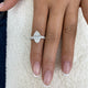 Klyra Engagement Ring 4.2ct TCW, White Gold 14K