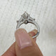 Klyra Engagement Ring 4.2ct TCW, White Gold 14K