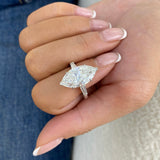 Velisse Engagement Ring 7.6ct TCW, White Gold 14K