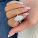 Velisse Engagement Ring 7.6ct TCW, White Gold 14K