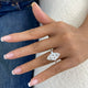Velisse Engagement Ring 7.6ct TCW, White Gold 14K
