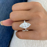 Velisse Engagement Ring 7.6ct TCW, White Gold 14K