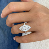 Velisse Engagement Ring 7.6ct TCW, White Gold 14K
