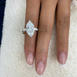 Velisse Engagement Ring 7.6ct TCW, White Gold 14K