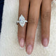 Velisse Engagement Ring 7.6ct TCW, White Gold 14K