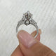 Velisse Engagement Ring 7.6ct TCW, White Gold 14K