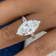 Velisse Engagement Ring 7.6ct TCW, White Gold 14K