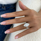 Eterna Engagement Ring 6.6ct TCW, White Gold 14K
