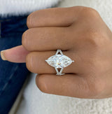 Eterna Engagement Ring 6.6ct TCW, White Gold 14K