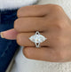Eterna Engagement Ring 6.6ct TCW, White Gold 14K