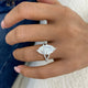 Eterna Engagement Ring 6.6ct TCW, White Gold 14K