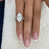 Eterna Engagement Ring 6.6ct TCW, White Gold 14K