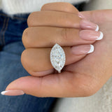 Diamora Engagement Ring 3.9ct TCW, White Gold 14K