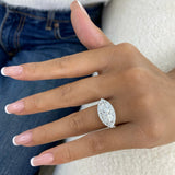 Diamora Engagement Ring 3.9ct TCW, White Gold 14K