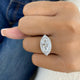 Diamora Engagement Ring 3.9ct TCW, White Gold 14K