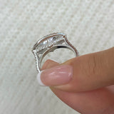 Diamora Engagement Ring 3.9ct TCW, White Gold 14K